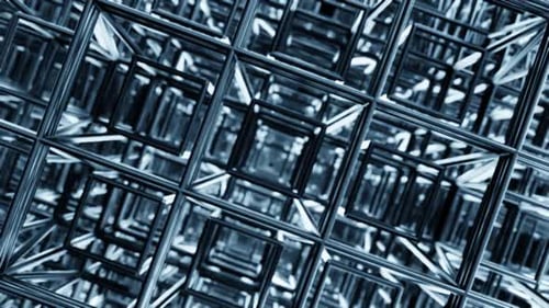 Seamless Abstract Geometric Cubes Network Loop