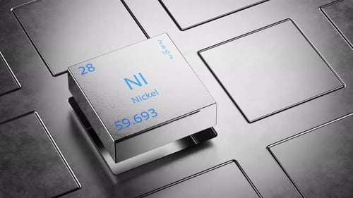 Elevating 3D Metallic Nickel Element Block Animation