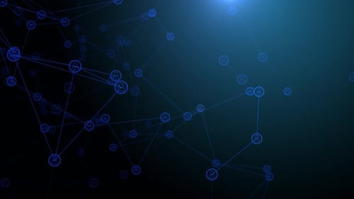 Network Connections with Online Icons and Data Processing