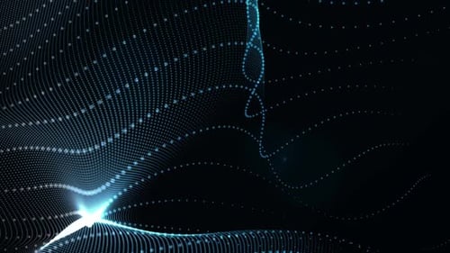 Futuristic Abstract Digital Wave Particle Animation