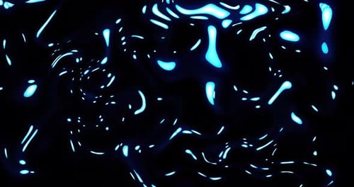 Dynamic Abstract Glowing Blue Fluid Motion Background