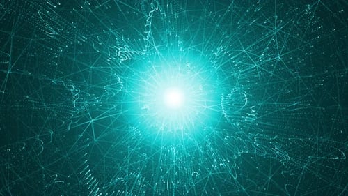 Futuristic Digital Network Connection Abstract Background