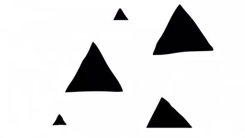 Abstract Sketchy Triangles Chaotic Motion Graphic Elements