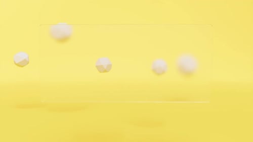 Yellow Balls Frozen Glass Intro Able to Loop Endless