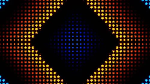 Orange And Blue Circles Light Moving To Center Background Vj Loop In 4K