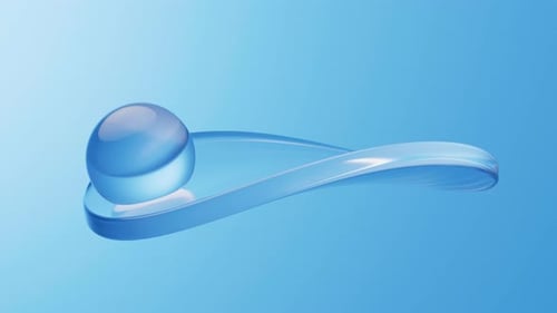 Dynamic Fluid Sphere Rolling on Abstract Wavy Surface Animation