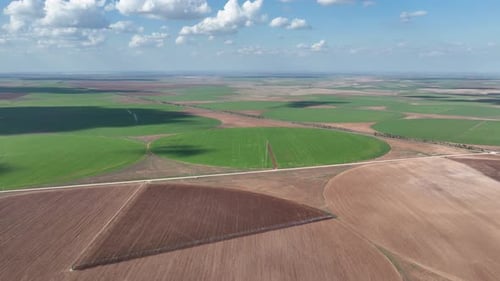 Aerial View Of Fertile Agricultural Lands