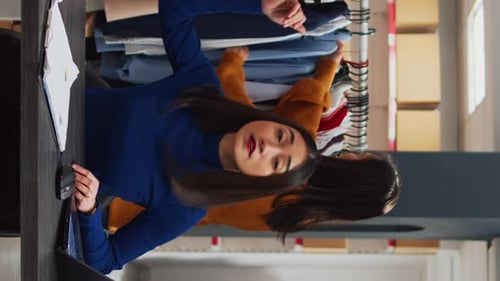 Women Working at Clothing Business Office