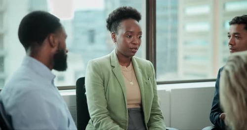 Business Team Meeting in Modern Office