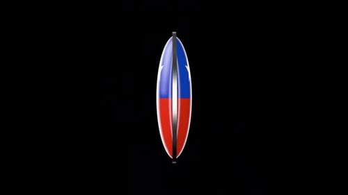 Chile National Flag Rotating 3D Button Animation