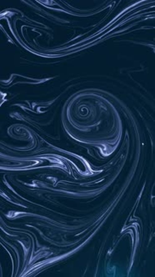 Vertical Paint Water Marble Swirl Fluid Art Blue