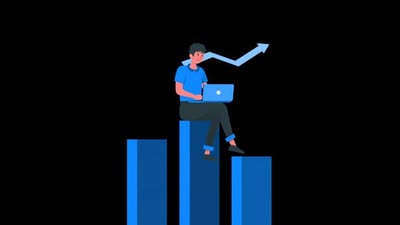 Animated 3D Stacked Coins with Upward Arrow Showing Rising Interest ...