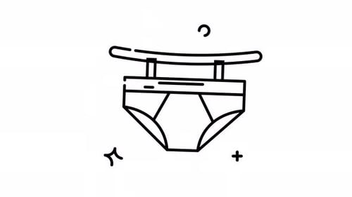 Minimalist Line Animation of Underwear Icon