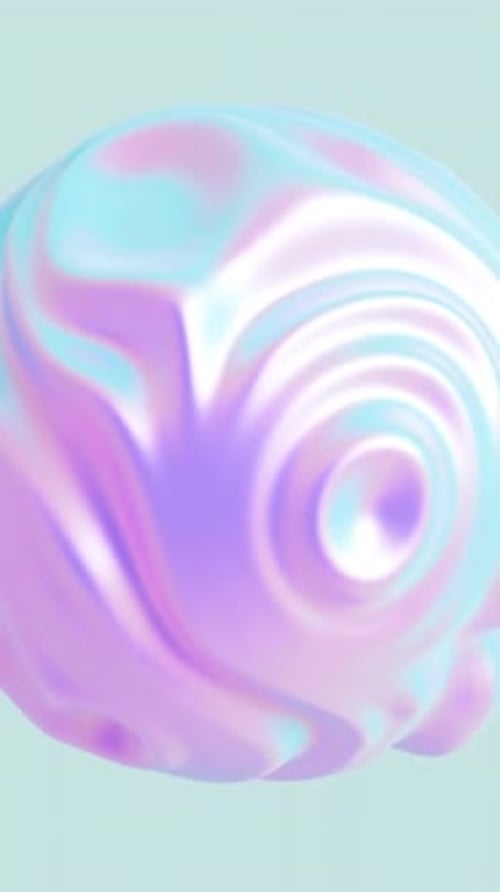 Abstract Iridescent Morphing Sphere Background Loop