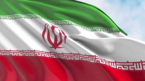 Iran Flag Waving