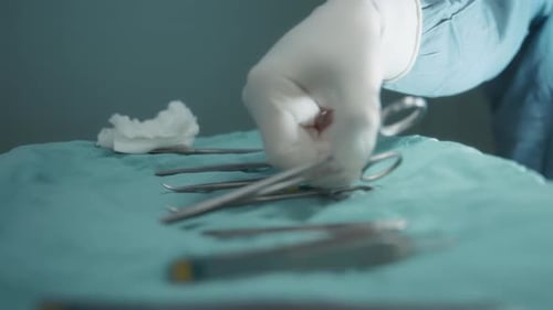 Surgeon Selects Medical Instrument