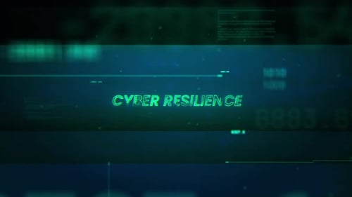 Digital Glitch Text Reveal with Cyber Data Overlays