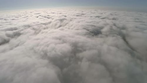 Aerial View of White Clouds in Blue Sky