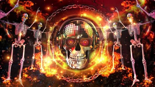 Disco Totenköpfe in der Hölle