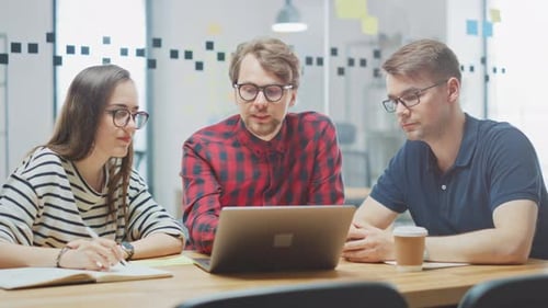 Team Collaboration: Professionals Working Together in an Office