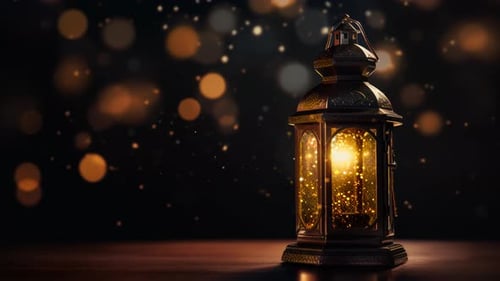 Hintergrundschleife mit Ramadan-Laterne