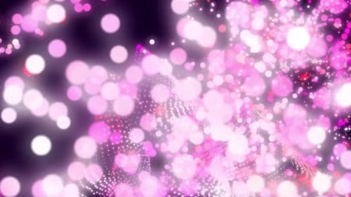 Magic Fluid Sphere Particles glow dust abstract background
