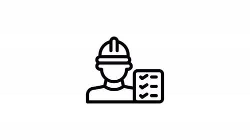 work checklist line icon animation
