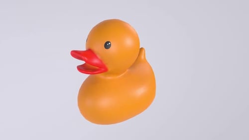 Duck 3d object rotating loop