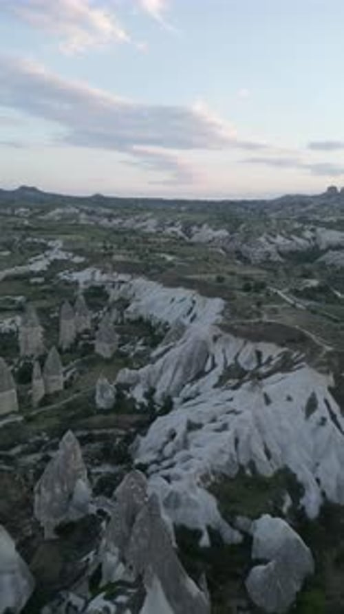 Vue aérienne de la Cappadoce, Pasabaglari kapadokya, cheminées de fées, Cappadoce, Turquie