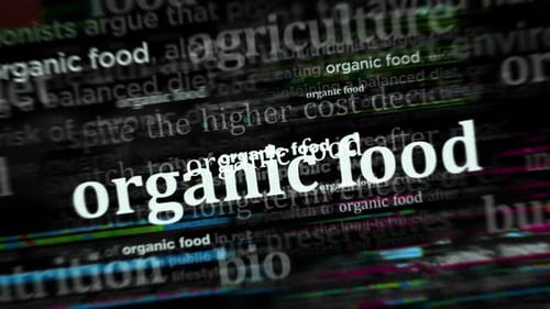 Dynamic Organic Food Glitch Text Kinetic Typography Animation