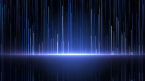 Luxuriöser eleganter blauer Award-Hintergrund. Bühnenhintergrund funkelnder glitzernder Partikellinien