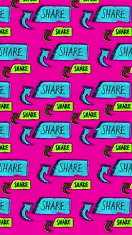 Hand Drawn Share Arrows Icons Background Portrait