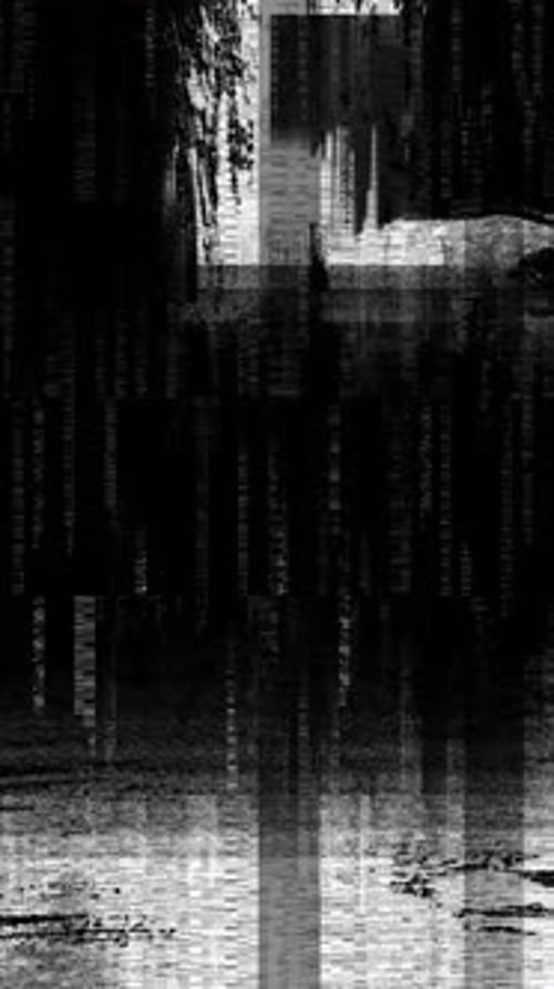 Dark Minimal Noise Glitch Texture Signal Breaks Faint Static Fragments Visibility Distortion