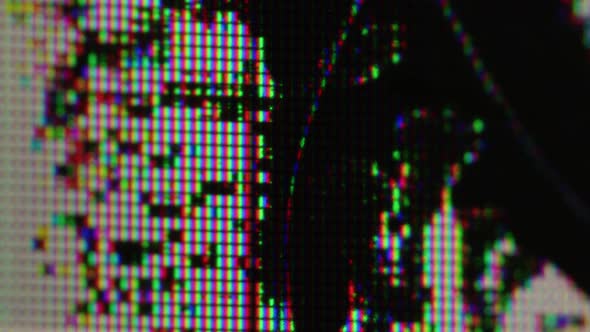 Defective Screen Monitor Overlay Display Failure, Technology Stock ...