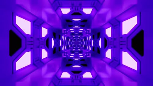 Digital Neon Tunnel Loop
