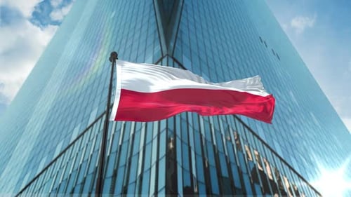 Rundfahrt mit polnischer Flagge