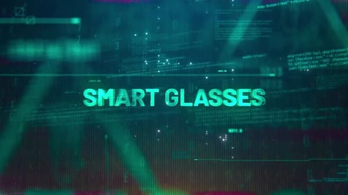 Futuristic Smart Glasses Text Reveal Animation