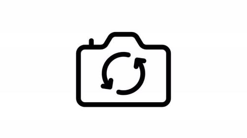 Minimalist Flat Design Camera Photo Swap Animation