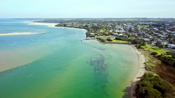 Drone footage over the coastline at Inverloch, Victoria, Australia ...