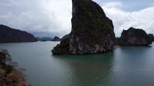 Bay River and Islands of Phang Nga From the Drone