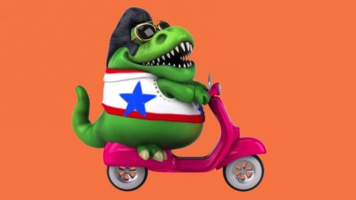 Fun 3D cartoon dinosaur (with alpha channel included)