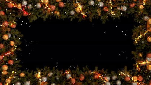 Weihnachtskranz-Rahmen 01 4K