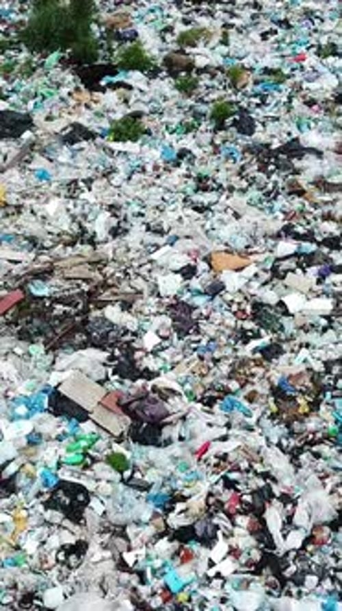 Aerial View of Landfill Garbage Waste