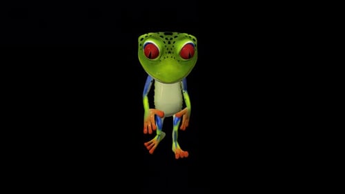 Toon Frog Humanoid Depressed Walk