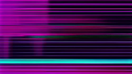 Abstract Neon Glitch Lines Background Loop