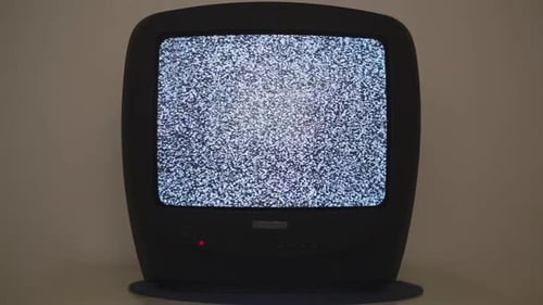 Old Television Displaying Static