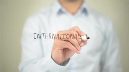 Man Writes International Law With Marker
