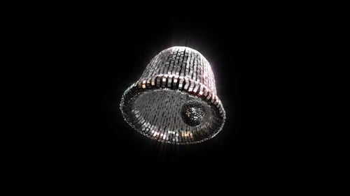 Bell Icon disco ball social media aesthetics on a transparent alpha loop