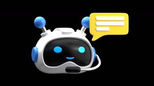 Animation 3D du chatbot Chat Gpt | Alpha Channel
