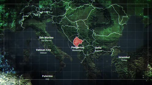 Montenegro Rotating Map Satelite Map Style